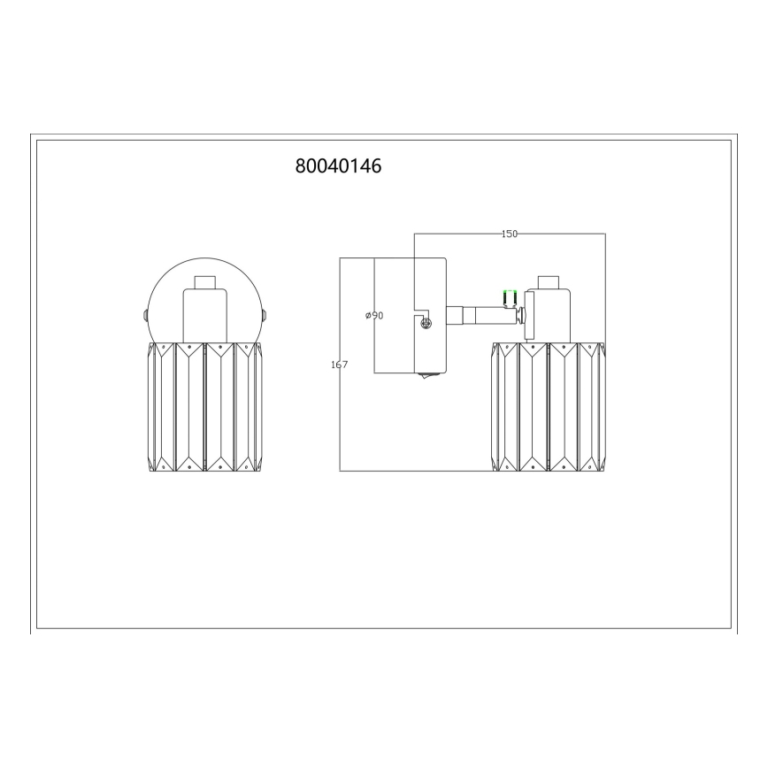 Globo - Sieninis akcentinis šviestuvas 1xE14/40W/230V