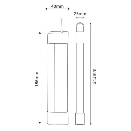 Globo - LED Įkraunamas šviestuvas po virtuvės spintele 3in1 LED/2W/5V 3000/4000/7000K 800 mAh