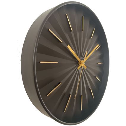 Globo - Sieninis laikrodis, skersmuo 30,5 cm, 1xAA, juodas