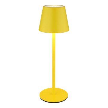 Globo - dimeriuojama jutiklinė įkraunama lauko stalo lempa 3 viename LED/3W/5V 3000/4000/5000K IP54 1800 mAh geltona