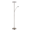 Globo - Dimeriuojama LED grindinė lempa LED/28W/230V + LED/5W 3000K matinis chromas