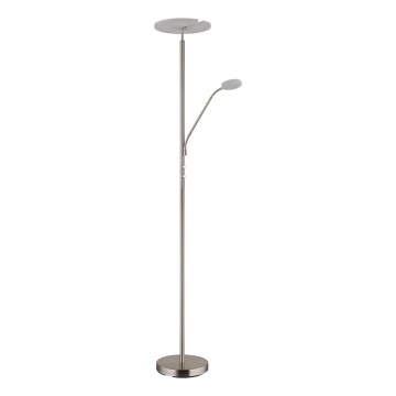 Globo - Dimeriuojama LED grindinė lempa LED/28W/230V + LED/5W 3000K matinis chromas