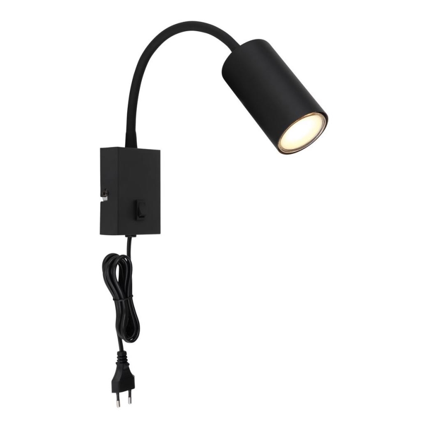 Globo - Elastīga sienas lampa 1xGU10/25W/230V juoda