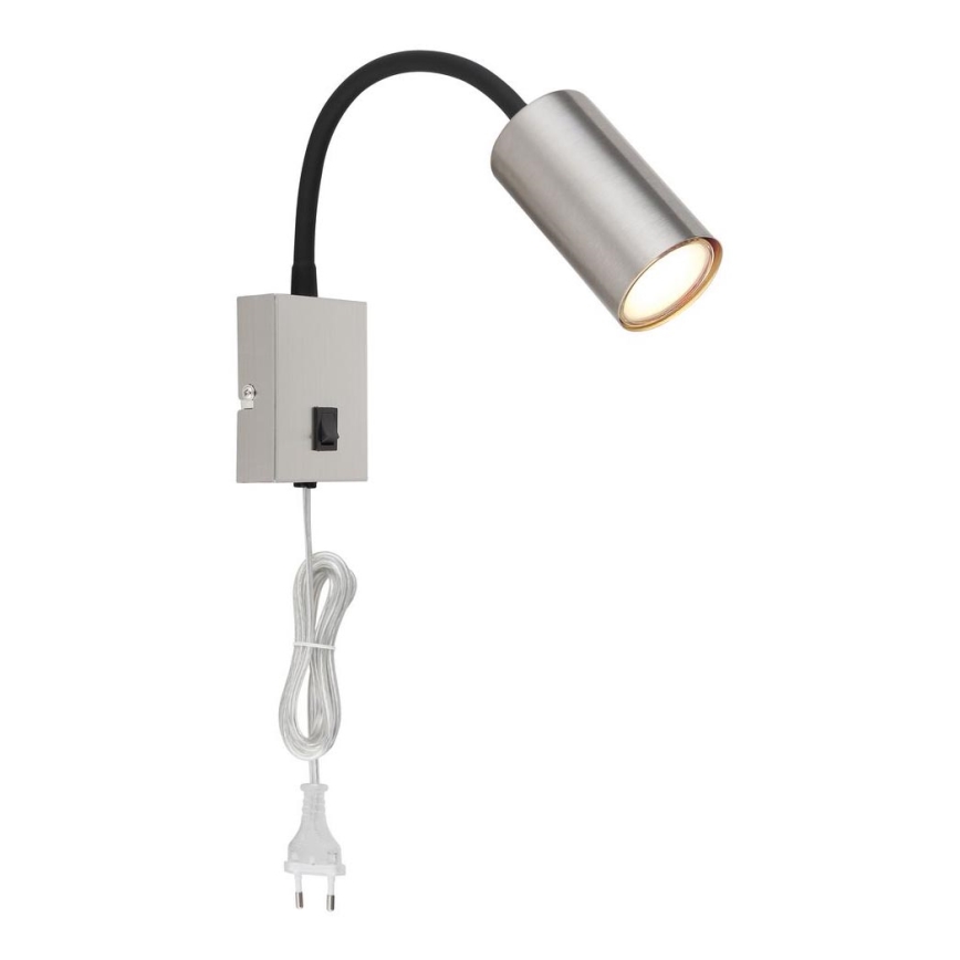 Globo - Elastīga sienas lampa 1xGU10/25W/230V juoda/matinis chromas