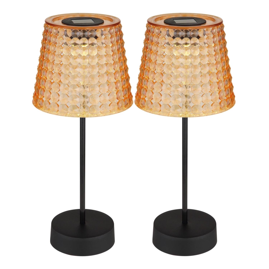 Globo - KOMPLEKTAS 2x LED apšvietimas, įkraunamas saulės energija LED/0,06W/3V IP44 40 mAh oranžinė