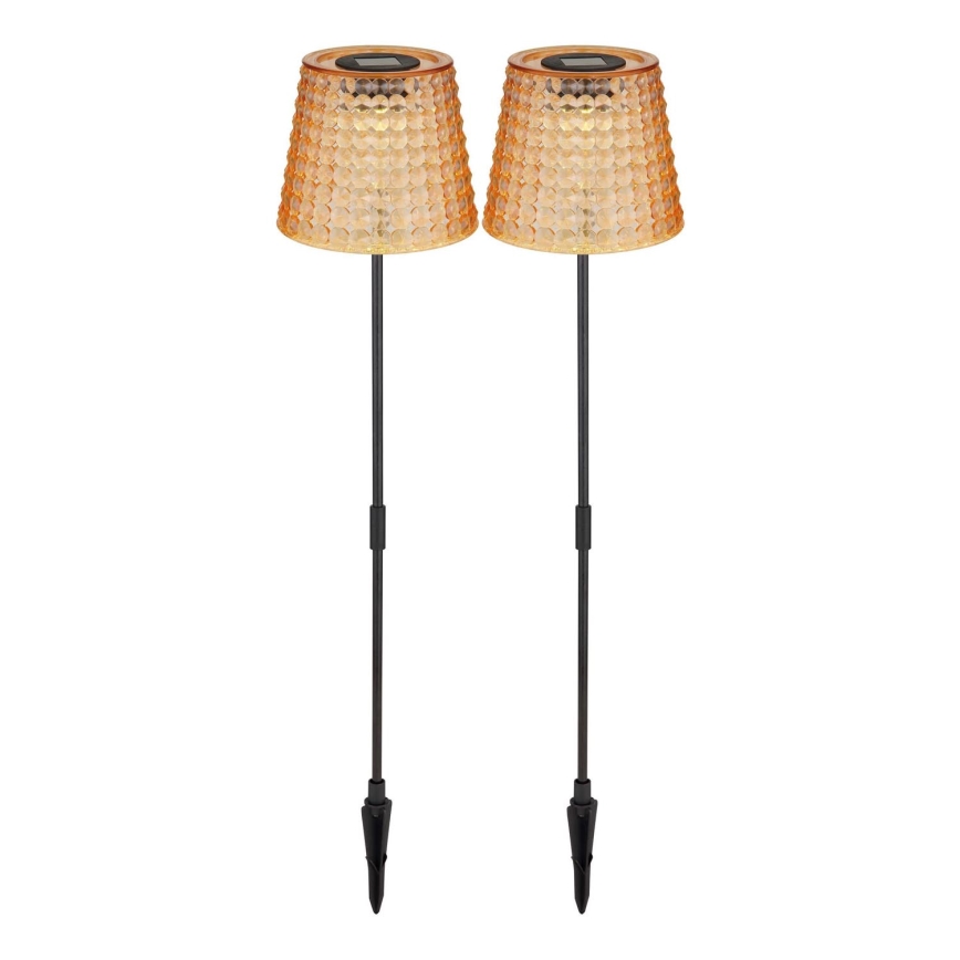 Globo - KOMPLEKTAS 2x LED apšvietimas, įkraunamas saulės energija LED/0,06W/3V IP44 oranžinė
