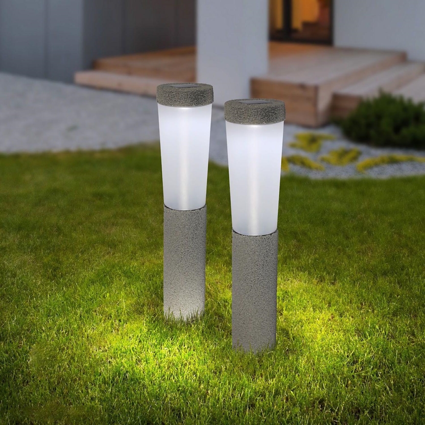 Globo - KOMPLEKTAS 2x LED apšvietimas, įkraunamas saulės energija LED/0,1W/3V 6000K IP44 400 mAh