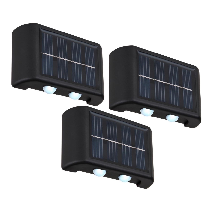 Globo - KOMPLEKTAS 3x LED apšvietimas, įkraunamas saulės energija LED/0,8W/3V 6500K IP44 600 mAh