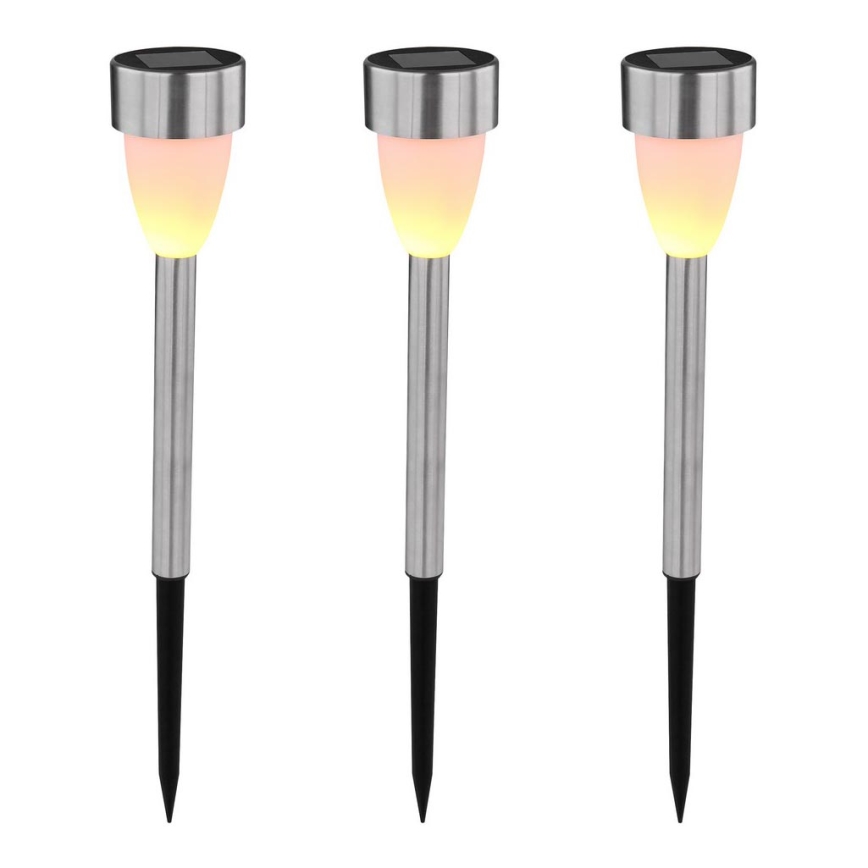 Globo - KOMPLEKTAS 3x Saulės energija įkraunama elektros lemputė 3xLED/0,06W/1,2V IP44 200 mAh