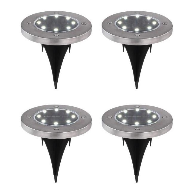 Globo - KOMPLEKTAS 4x LED apšvietimas, įkraunamas saulės energija LED/0,1W/3V IP44 300 mAh