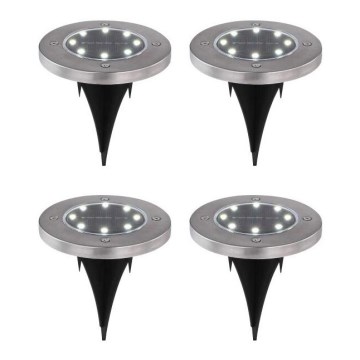 Globo - KOMPLEKTAS 4x LED apšvietimas, įkraunamas saulės energija LED/0,1W/3V IP44