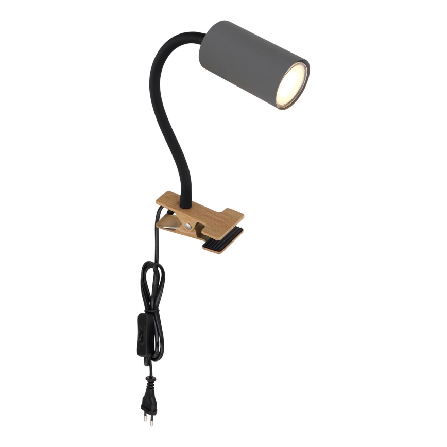 Globo – Lanksti lempa su segtuku 1xGU10/25W/230V pilka/ruda