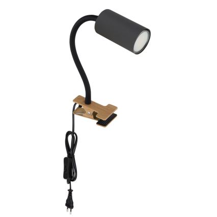 Globo – Lanksti lempa su segtuku 1xGU10/25W/230V pilka/ruda