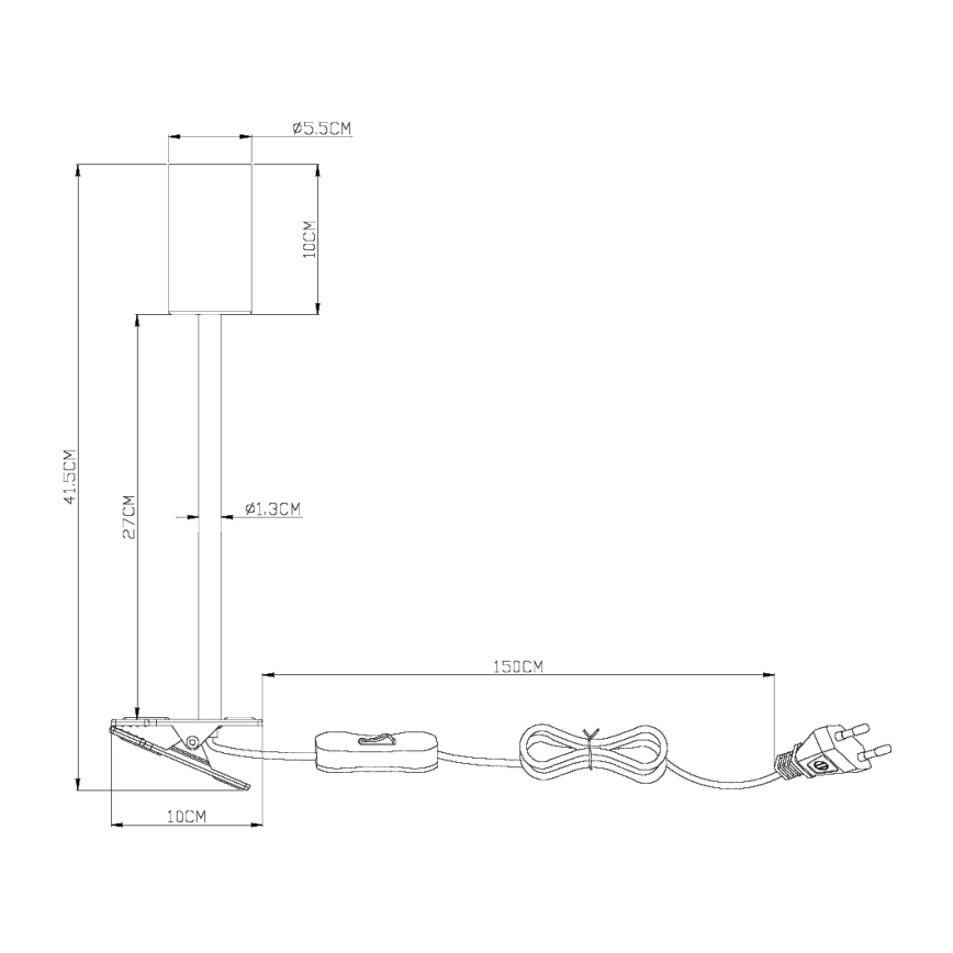 Globo – Lanksti lempa su segtuku 1xGU10/25W/230V pilka/ruda
