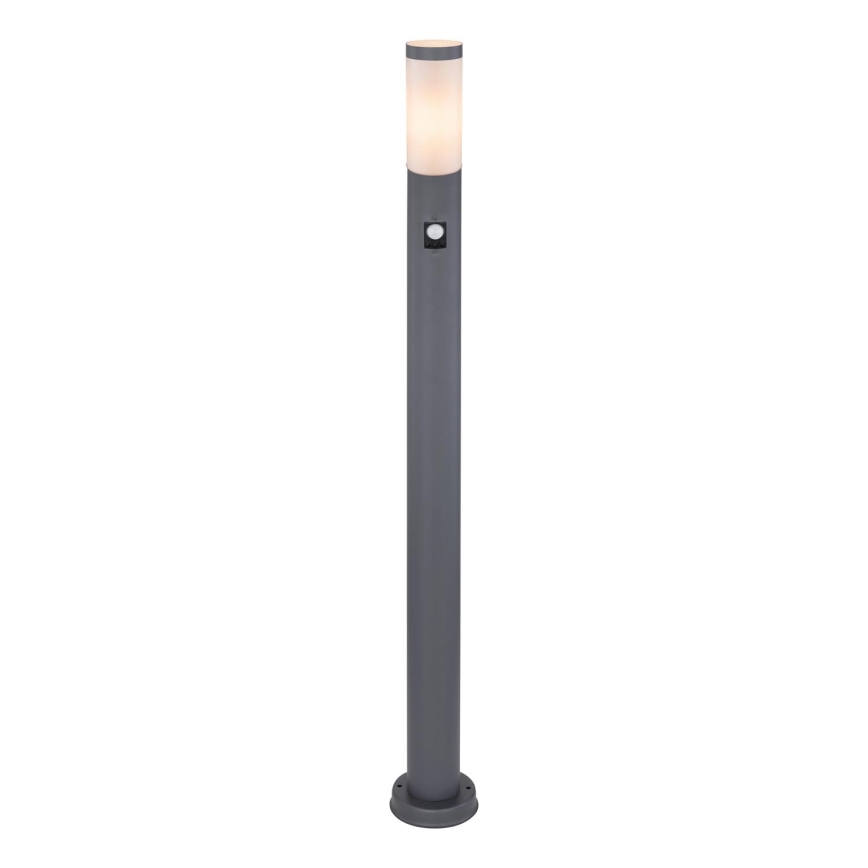 Globo - Lauko šviestuvas su jutikliu 1xE27/15W/230V IP44 110 cm antracitas