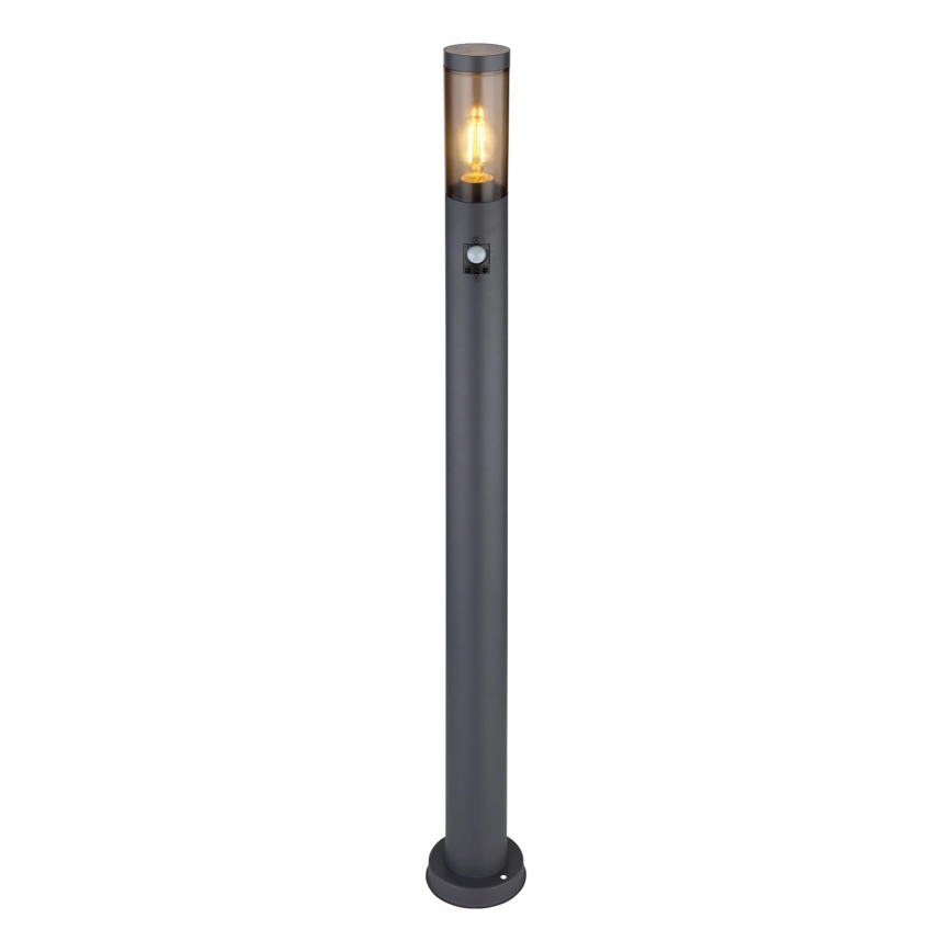Globo - Lauko šviestuvas su jutikliu 1xE27/15W/230V IP44 110 cm juoda
