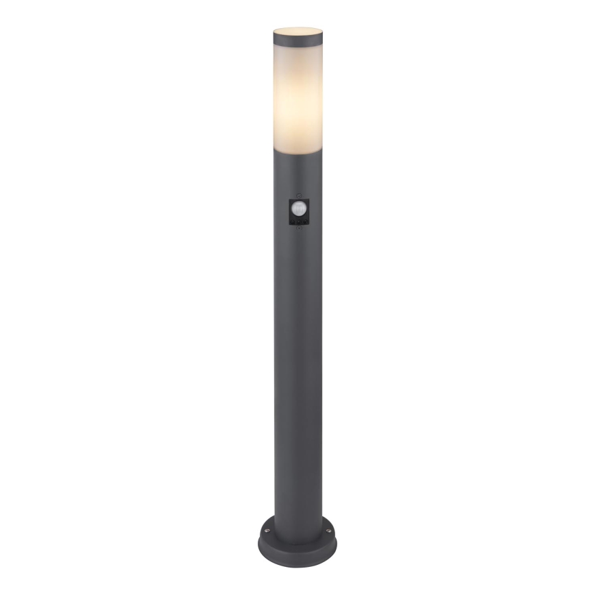 Globo - Lauko šviestuvas su jutikliu 1xE27/15W/230V IP44 80 cm antracitas