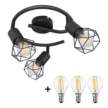 Globo - LED akcentinis šviestuvas 3xE14/6W/230V juoda