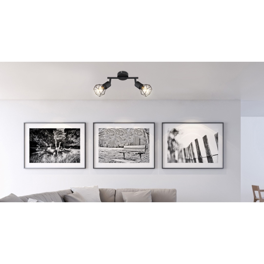 Globo - LED akcentinis šviestuvas 2xE14/6W/230V juoda