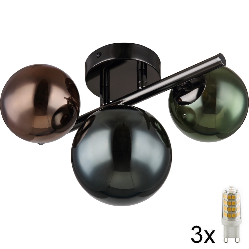Globo - LED Ant pagrindo montuojamas sietynas 3xG9/3,5W/230V