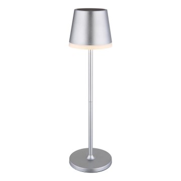 Globo - LED apšvietimas, įkraunamas saulės energija LED/0,6W/3V 3000K IP44 matinis chromas