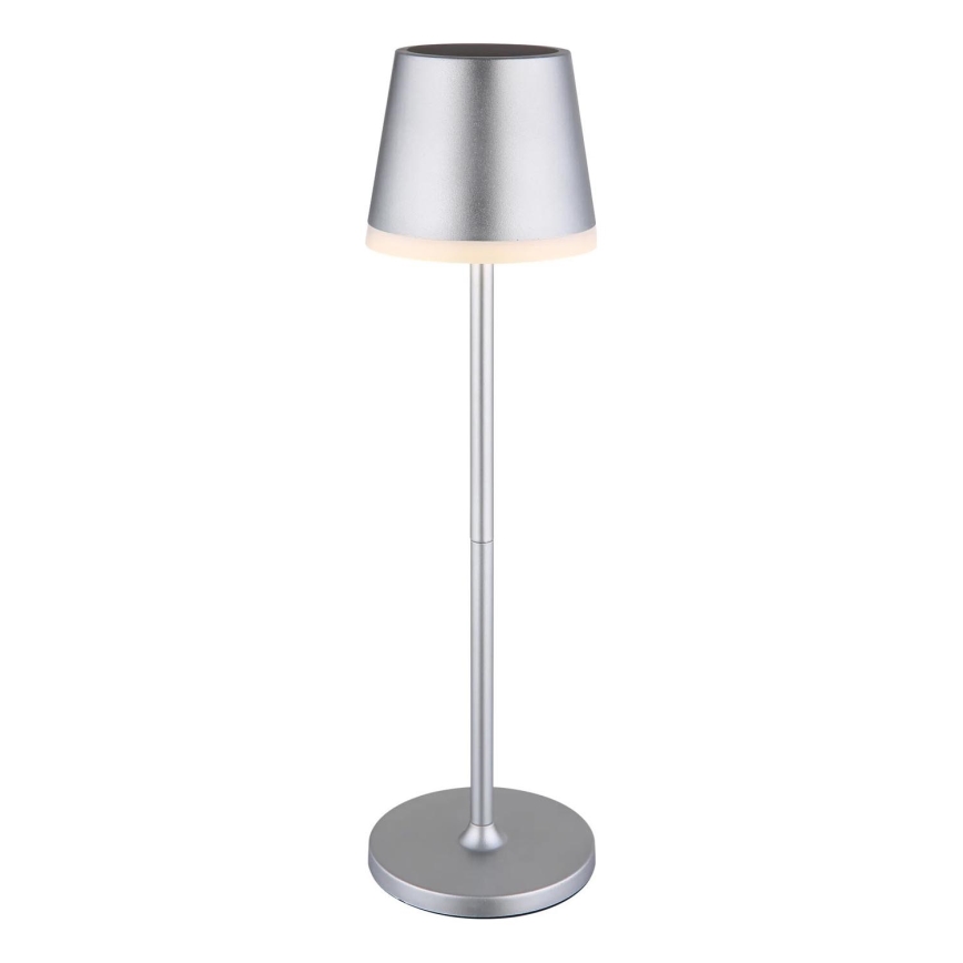 Globo - LED apšvietimas, įkraunamas saulės energija LED/0,6W/3V 3000K IP44 matinis chromas