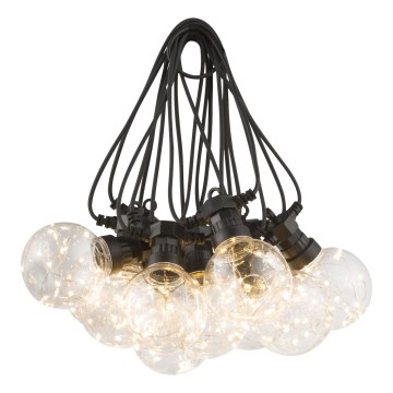 Globo - LED Dekoratyvinė lauko girlianda 10xLED/0,27W/230V 7,5 m IP44 juoda