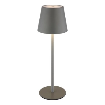 Globo - LED dimeriuojama jutiklinė įkraunama lauko stalinė lempa 3 viename LED/3W/5V 3000/4000/5000K IP54 1800 mAh pilka