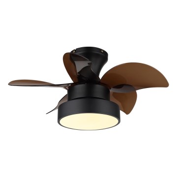 Globo - LED dimeriuojamas stropinis ventiliatorius LED/22W/230V 3000/4500/6000K rudas + nuotolinis valdymas