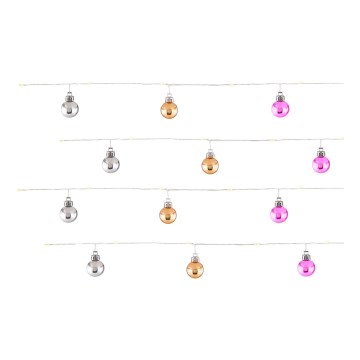 Globo - LED girlianda 20xLED/2xAA 2,2m šiltai balta