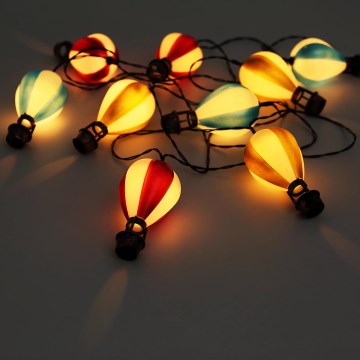 Globo - LED grandinė, įkraunama saulės šviesa 9xLED/0,06W/3V 390 cm IP44