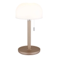 Globo - LED įkraunama stalinė lempa LED/1,5W/3,7V 3000/4200/6000K 1800mAh ruda