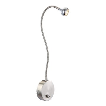 Globo - LED Lankstus maža lempa LED/3W/230V blizgus chromas
