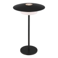 Globo - LED lauko įkraunama jutiklinė stalinė lempa LED/3W/3,7V 1800/2700/3000K IP44 1800 mAh juoda