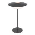 Globo - LED lauko įkraunama jutiklinė stalinė lempa LED/3W/3,7V 1800/2700/3000K IP44 1800 mAh pilka