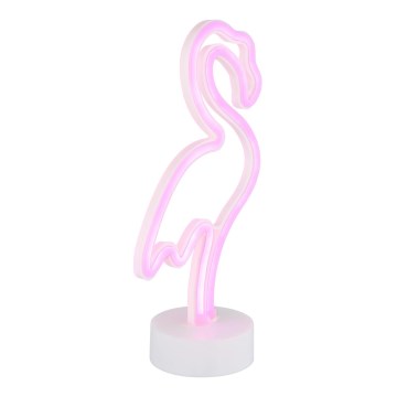 Globo - LED Neoninis stalas dekoracija LED/2W/3xAA flamingas