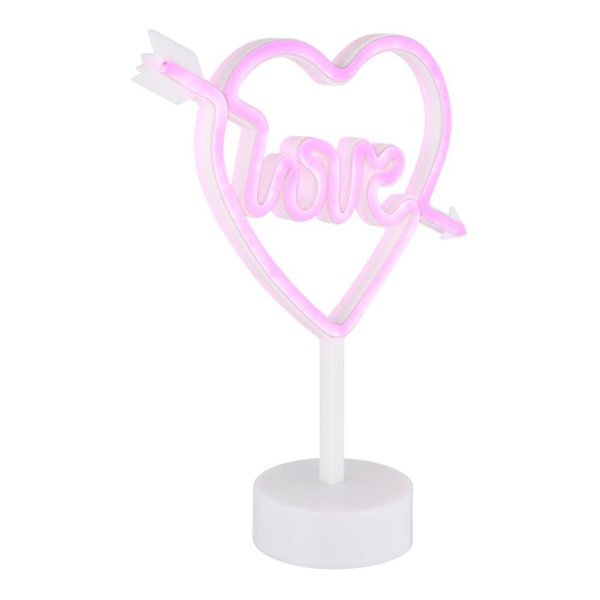 Globo - LED Neoninis stalas dekoracija LED/2W/3xAA širdis