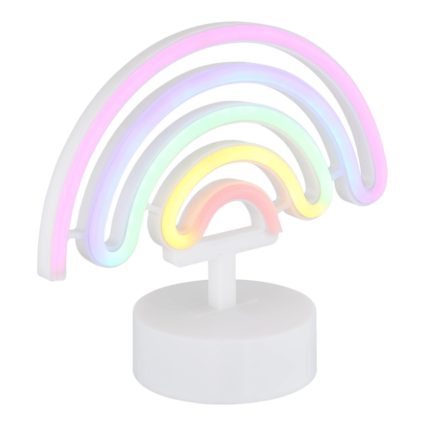 Globo - LED Neoninis stalas dekoracija LED/2W/3xAA vaivorykštė
