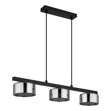 Globo - LED Pakabinamas sietynas 3xGX53/6W/230V dūminis/juoda