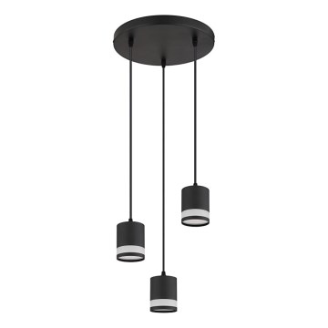 Globo - LED Pakabinamas sietynas 3xGX53/7W/230V 3000K juoda