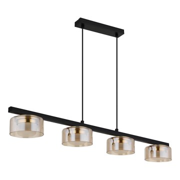Globo - LED Pakabinamas sietynas 4xGX53/6W/230V dūminis/ruda