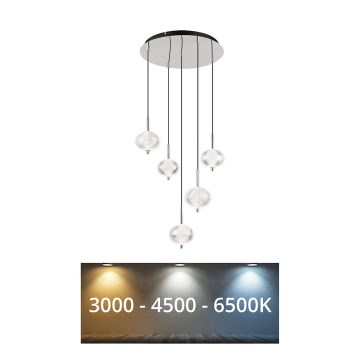 Globo - LED Pakabinamas sietynas 5xLED/6,6W/230V 3000/4500/6500K