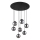 Globo - LED Pakabinamas sietynas 7xG9/3,5W/230V dūminis/juoda