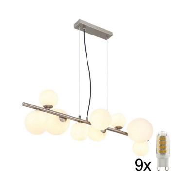 Globo - LED Pakabinamas sietynas 9xG9/3W/230V matinis chromas