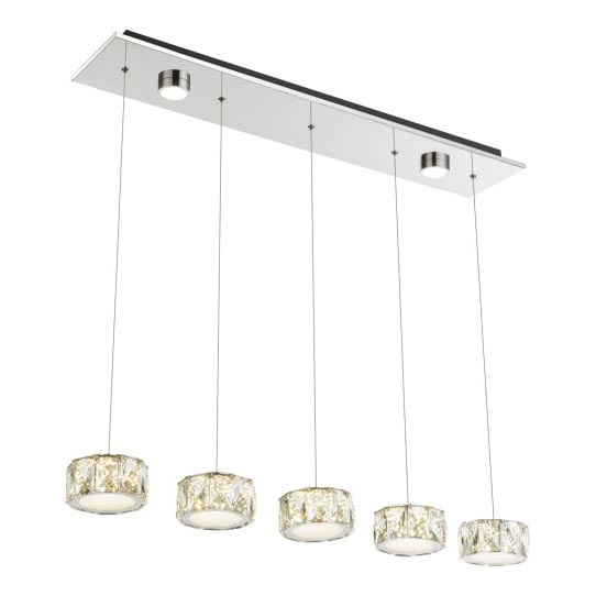 Globo - LED Pakabinamas sietynas LED/52W/230V 4000K blizgus chromas/permatoma