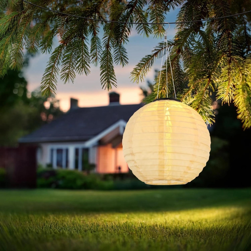Globo - LED Pakabinamas šviestuvas, įkraunamas saulės energija LED/0,5W/3V IP44 300 mAh smėlio spalva