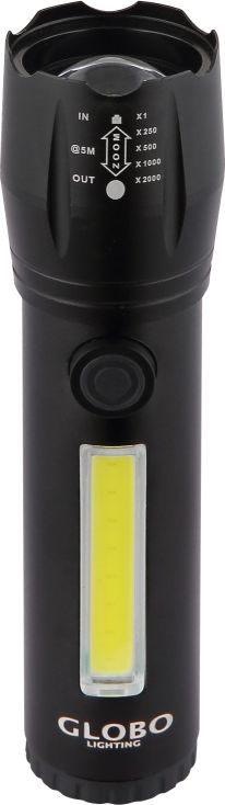 Globo - LED pakraunamas žibintuvėlis LED/3W/5V + COB/3W 5500K 1200 mAh