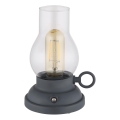 Globo - LED Pritemdoma įkraunama jutiklinė stalinė lempa LED/1W/3,7V 1200 mAh antracitas