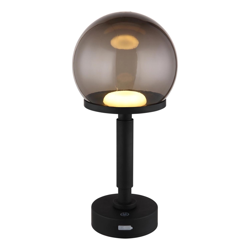 Globo - LED Pritemdoma įkraunama jutiklinė stalinė lempa LED/2,5W/5V 1800mAh 2700/4000/6500K juoda
