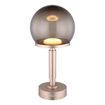 Globo - LED Pritemdoma įkraunama jutiklinė stalinė lempa LED/2,5W/5V 1800mAh 2700/4000/6500K Rožinis auksas